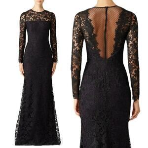 15. Monique Lhullier Lace Tower Gown Womens 4 Hollywood Glam Wedding First Lady